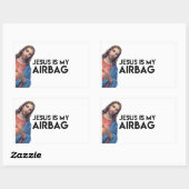 Sticker Rectangulaire Jesuis is my Airbag (Feuille)