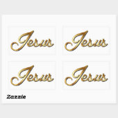 STICKER RECTANGULAIRE JESUS (Feuille)