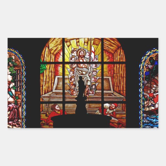Sticker Rectangulaire jésus (Devant)