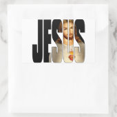 Sticker Rectangulaire Jésus avec son image en son nom (Sac)