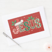 Sticker Rectangulaire Jésus chrétien Religieux Dire Foi Bible Verse (Enveloppe)