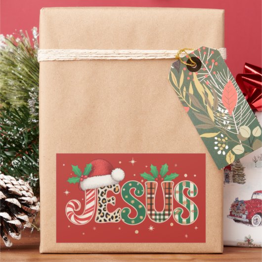 Sticker Rectangulaire Jésus chrétien Religieux Dire Foi Bible Verse (vacances)