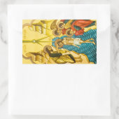Sticker Rectangulaire Jésus Christ prenant le baptême icône russe (Sac)