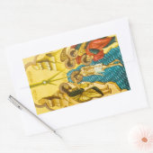 Sticker Rectangulaire Jésus Christ prenant le baptême icône russe (Enveloppe)