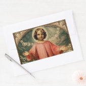 STICKER RECTANGULAIRE JÉSUS ENFANT AUX ANGES, (Enveloppe)