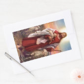 Sticker Rectangulaire Jésus et agneaux (Enveloppe)