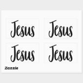 Sticker Rectangulaire Jésus Evangile Graphiques Esthétique Citations chr (Feuille)
