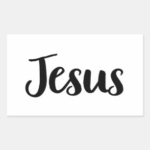 Sticker Rectangulaire Jésus Evangile Graphiques Esthétique Citations chr