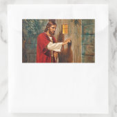 Sticker Rectangulaire Jésus frappe à la porte (Sac)