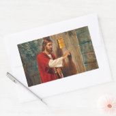 Sticker Rectangulaire Jésus frappe à la porte (Enveloppe)