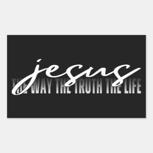 Sticker Rectangulaire Jésus Le Chemin La Vérité La Vie