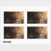 Sticker Rectangulaire Jésus Lion de Juda Citation chrétienne inspiration (Feuille)