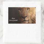 Sticker Rectangulaire Jésus Lion de Juda Citation chrétienne inspiration (Sac)