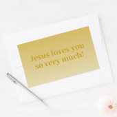 Sticker Rectangulaire Jésus t'aime tellement ! (Enveloppe)