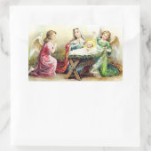 Sticker Rectangulaire Jésus vintage Avec Angles (Sac)