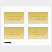 Sticker Rectangulaire Jésus vous aime tellement ! (Feuille)