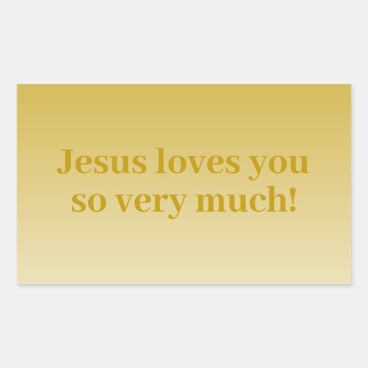 Sticker Rectangulaire Jésus vous aime tellement ! (Devant)
