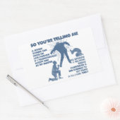 Sticker Rectangulaire Jésus zombie (Enveloppe)