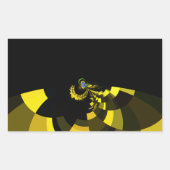 Sticker Rectangulaire Jet Black et Gold Vector Art Design graphique (Devant)