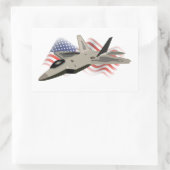 Sticker Rectangulaire Jet Fighter (Sac)
