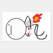 Sticker Rectangulaire Jet Pack Guy (Devant)