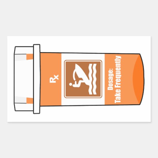 Sticker Rectangulaire Jet Ski Est Ma Drogue (Devant)