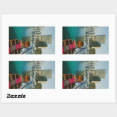 Sticker Rectangulaire Jetée de marina de Dubaï 7 (Feuille)