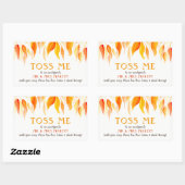 Sticker Rectangulaire Jetez-moi l'instruction mariage de automne feuille (Feuille)