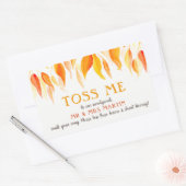 Sticker Rectangulaire Jetez-moi l'instruction mariage de automne feuille (Enveloppe)
