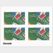 Sticker Rectangulaire Jeu de Blackjack avec chips par Chariklia Zarris (Feuille)