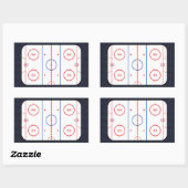 Sticker Rectangulaire Jeu de hockey Compagnon de fibre de carbone style (Feuille)