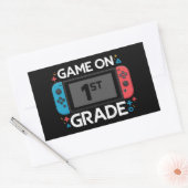 Sticker Rectangulaire Jeu En 1Ère Année Retour À L'École Amusant Gamer (Enveloppe)