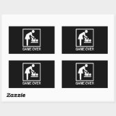 Sticker Rectangulaire Jeu sur maman Drôle Signal Pictogramme (Feuille)