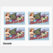 Sticker Rectangulaire Jeune et sauvage (Feuille)