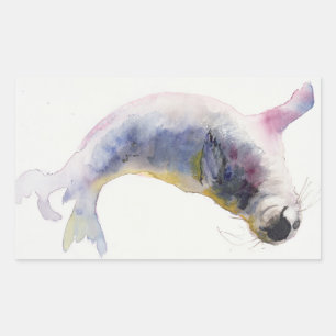 Sticker Rectangulaire Jeune phoque gris Gweek 2003