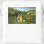 Sticker Rectangulaire Jeunes femmes du village (Sac)