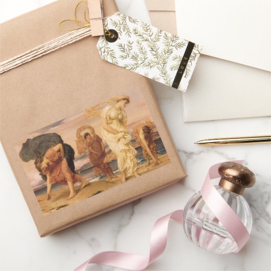 Sticker Rectangulaire Jeunes Filles Grecques Ramassant des Cailloux par  (Cadeaux)