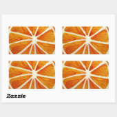 Sticker Rectangulaire Jicy Orange (Feuille)