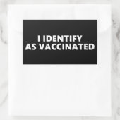 Sticker Rectangulaire J'Identifie Comme Vacciné (Sac)