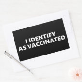 Sticker Rectangulaire J'Identifie Comme Vacciné (Enveloppe)