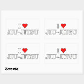 Sticker Rectangulaire Jiu Jitsu (Feuille)