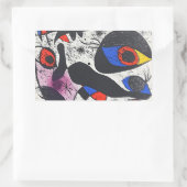 Sticker Rectangulaire joan miro peintures art, art abstrait (Sac)