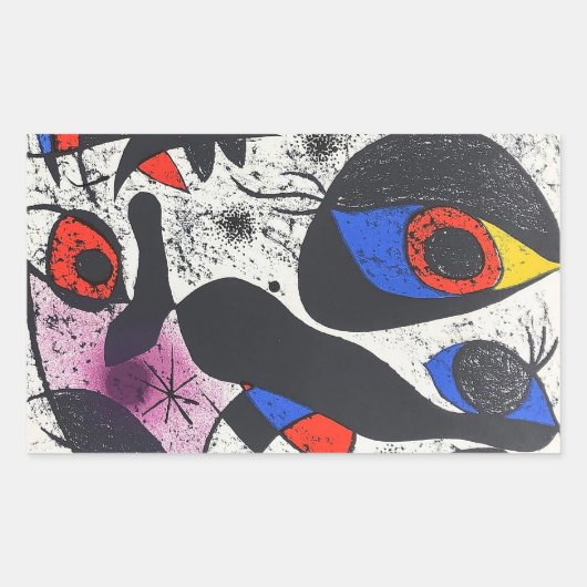 Sticker Rectangulaire joan miro peintures art, art abstrait (Devant)
