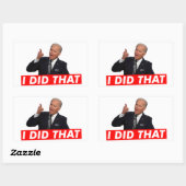 STICKER RECTANGULAIRE JOE BIDEN J'AI FAIT ÇA (Feuille)