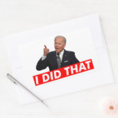 STICKER RECTANGULAIRE JOE BIDEN J'AI FAIT ÇA (Enveloppe)