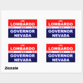 Sticker Rectangulaire Joe Lombardo Gouverneur Nevada 2022 (Feuille)