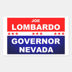 Sticker Rectangulaire Joe Lombardo Gouverneur Nevada 2022