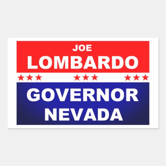 Sticker Rectangulaire Joe Lombardo Gouverneur Nevada 2022 (Devant)