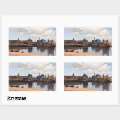 Sticker Rectangulaire Johannes Vermeer - Vue de Delft (Feuille)
