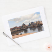 Sticker Rectangulaire Johannes Vermeer - Vue de Delft (Enveloppe)